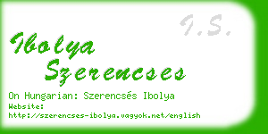 ibolya szerencses business card