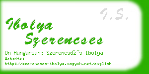 ibolya szerencses business card